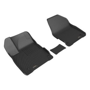 Kia EV6 Floor Mats - Front - 3D MAXpider - Kagu - Black - 2023+ Kia EV6 Floor Mats - Front - 3D MAXpider - Kagu - Black - 2023+